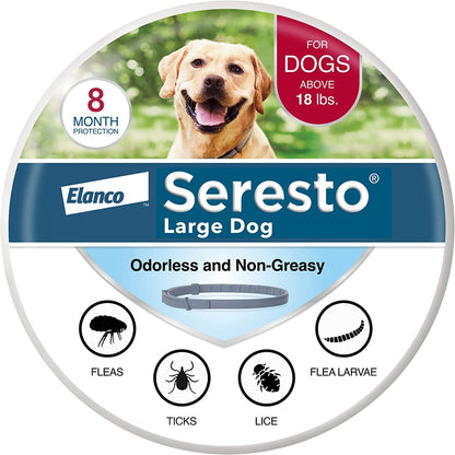 Ultimate Seresto Flea and Tick Collar for Large Dogs – 8 Months of Vet-Recommended Protection Against Pests