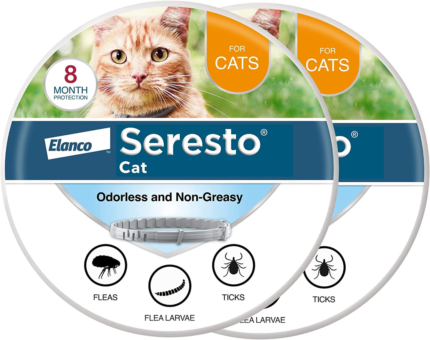 Seresto Cat Flea and Tick Prevention Collar - 8 Months of Vet-Recommended Protection for Your Feline Friend