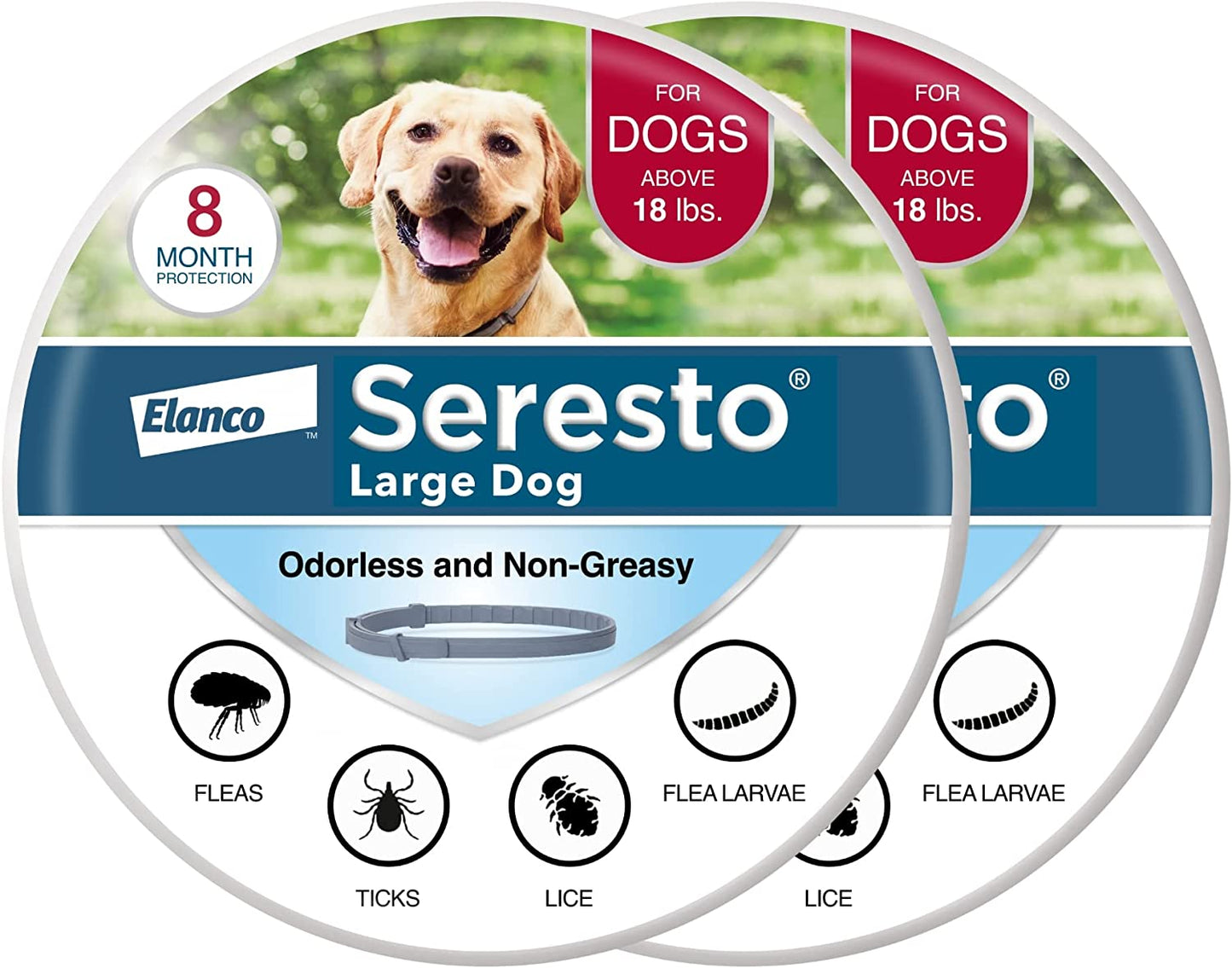 Ultimate Seresto Flea and Tick Collar for Large Dogs – 8 Months of Vet-Recommended Protection Against Pests