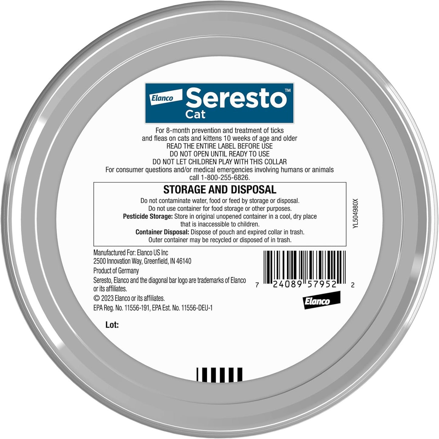 Seresto Cat Flea and Tick Prevention Collar - 8 Months of Vet-Recommended Protection for Your Feline Friend