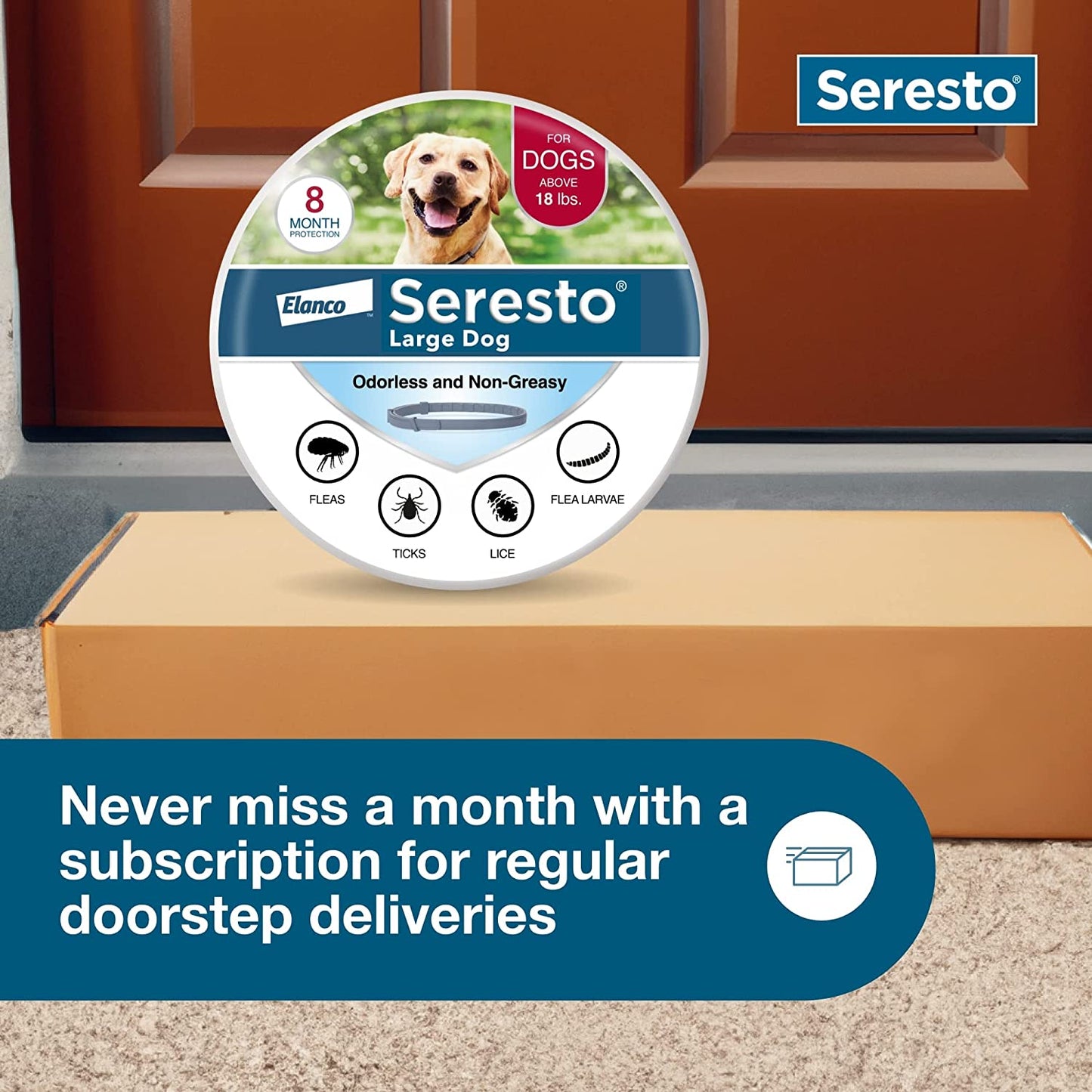 Ultimate Seresto Flea and Tick Collar for Large Dogs – 8 Months of Vet-Recommended Protection Against Pests
