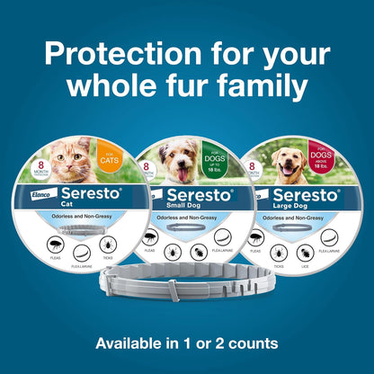 Ultimate Seresto Flea and Tick Collar for Large Dogs – 8 Months of Vet-Recommended Protection Against Pests