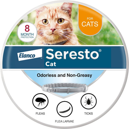 Seresto Cat Flea and Tick Prevention Collar - 8 Months of Vet-Recommended Protection for Your Feline Friend