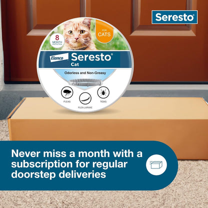 Seresto Cat Flea and Tick Prevention Collar - 8 Months of Vet-Recommended Protection for Your Feline Friend
