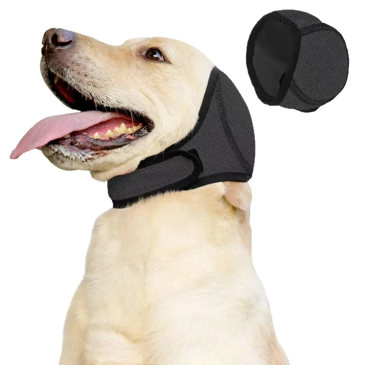 Comfortable 1-Piece Water-Resistant Dog Hoodie Wrap - Keeps Ears Dry, Ear Protection for Swimming, Blow Drying, Noise Reduction for Fireworks, Grey, Grooming, Bathing